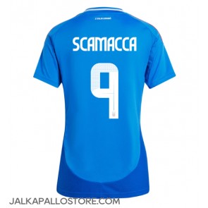 Italia Gianluca Scamacca #9 Kotipaita Naisten EM-Kisat 2024 Lyhythihainen